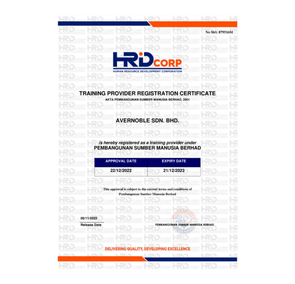 HRD Corporation Malaysia Registered Trainer Provider